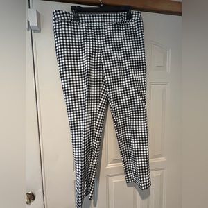 Slim ankle black & white checks piper pants